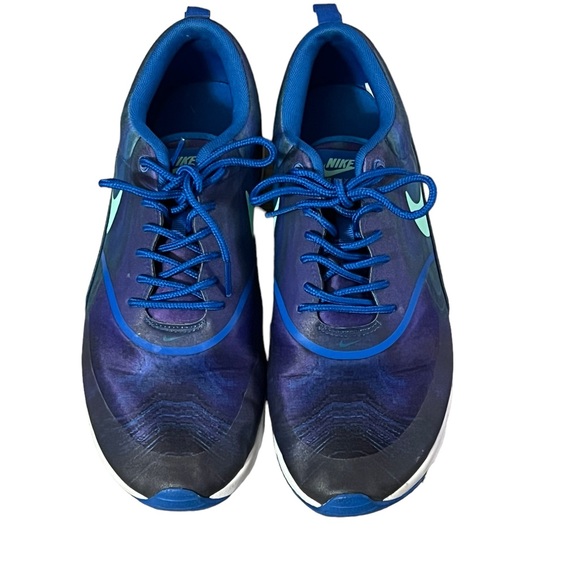 Nike Air Max Thea Print Blue Spark Green Glow women’s as 9.5 EUC - Picture 2 of 8